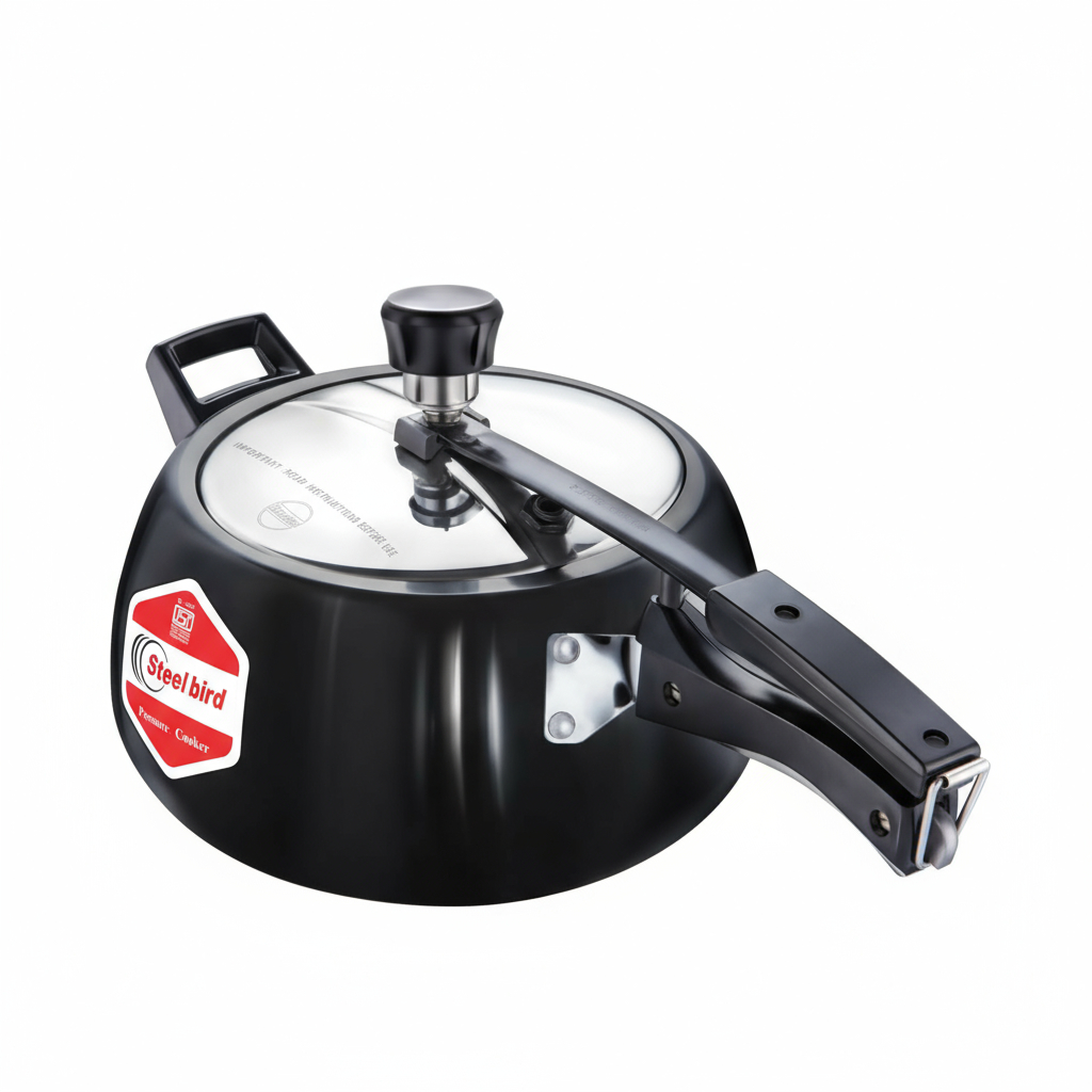 Steelbird mexa black with ss lid 4 ltr